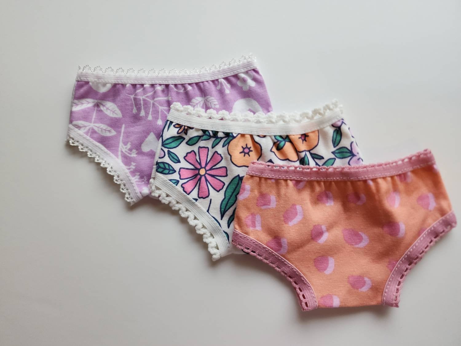 3 Pack Doll Underwear for 18-inch Dolls and Bitty Baby by the Glam
