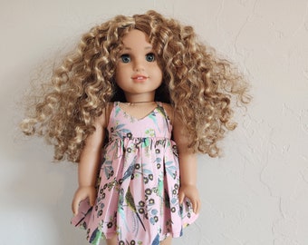 Sundress for 18-inch Dolls by The Glam Doll - Birds in Paradise