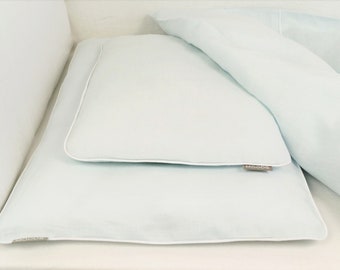 Blue linen bedding , children bedding