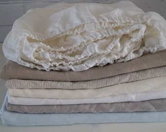 Crib Bedding - Linen fitted sheet