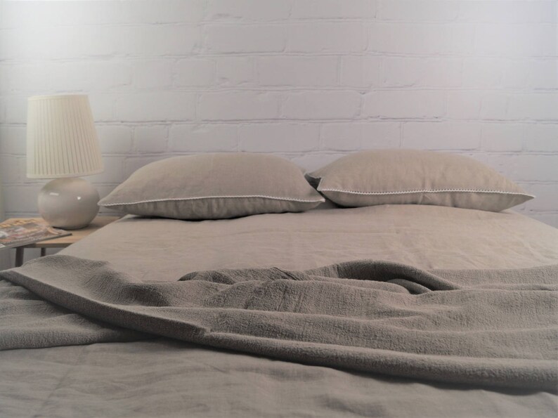 Linen Bedding 100% Linen Natural Linen Bedding Softened | Etsy