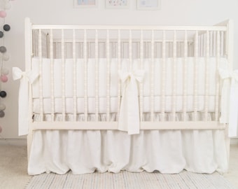 white crib bedding