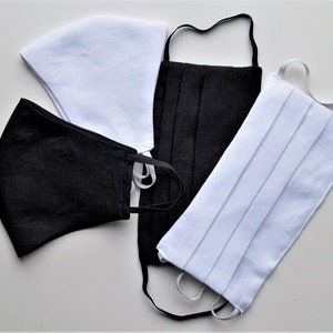 20 pack Linen  face mask, wholesale, bulk pack, washable face mask, black and white masks