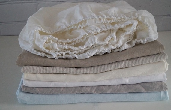 Crib Bedding - Linen fitted sheet