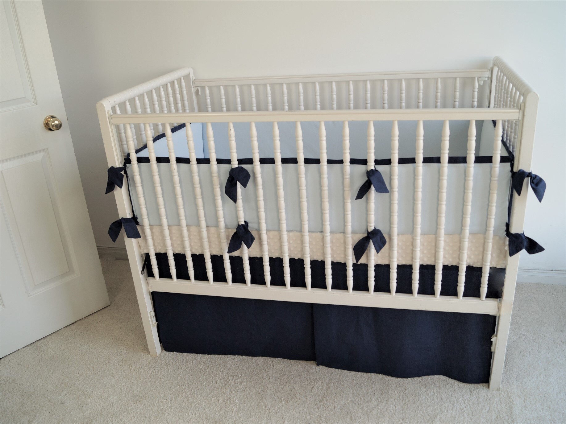navy blue crib bedding