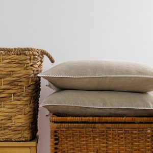 Linen pillow case ,natural linen, pillow cover, linen sham natural pillowcase, LIMITED EDITION