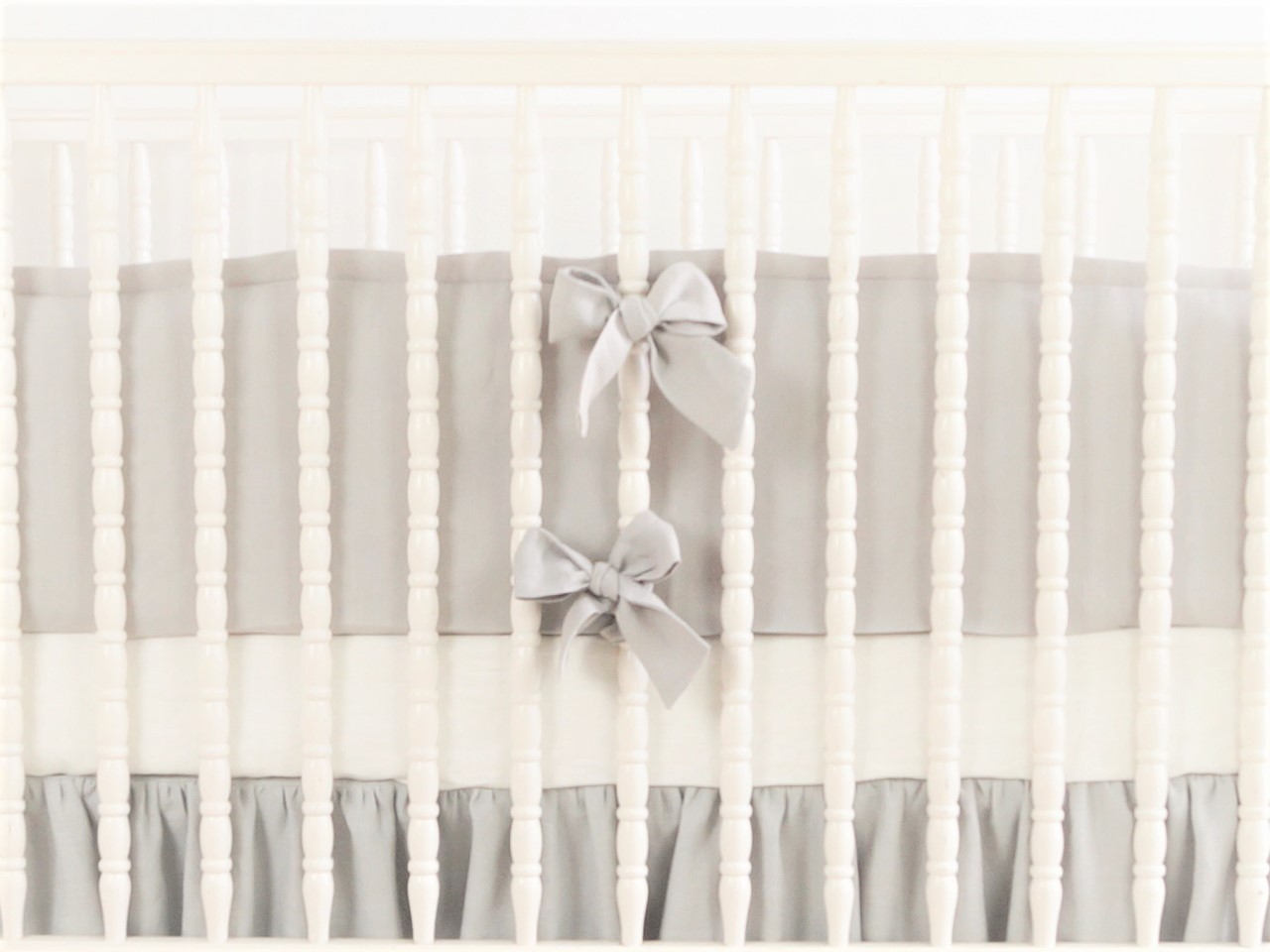 Gray Crib Bedding Gray Linen Crib Bedding Unisex Crib Etsy