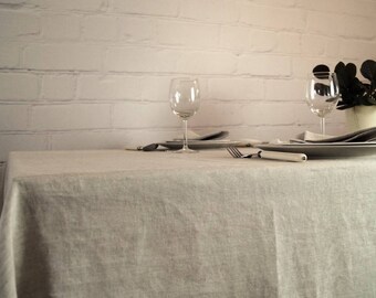 Linen Tablecloth, Pure linen tablecloth, Rustic tablecloth, Wedding tablecloth, Natural Linen