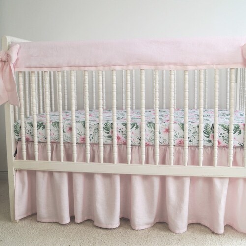Girl Crib Bedding Rail Cover. Crib Rail Guard Bumperless Etsy