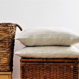 Linen pillow case ,natural linen, pillow cover, linen sham natural pillowcase