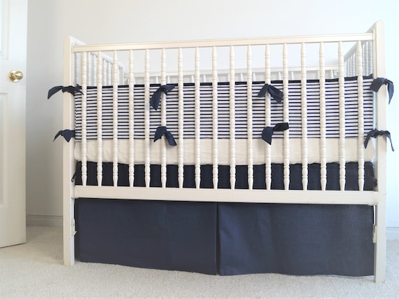 navy crib bedding