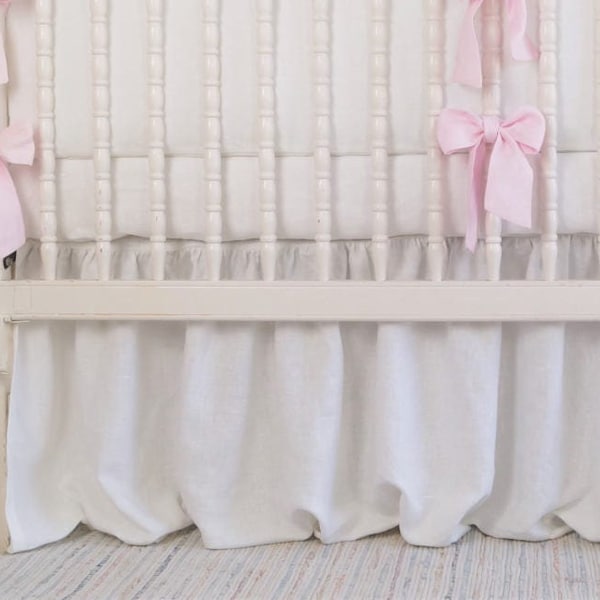White Crib Bedding Etsy