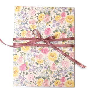 File folders size A5 with vintage rose flower pattern
