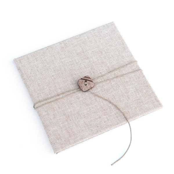 Rustic CD/DVD Case Canvas with button and string