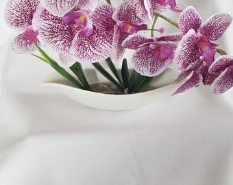 Orchid Purple in Resin Illusions Water Decorative White Ceramic