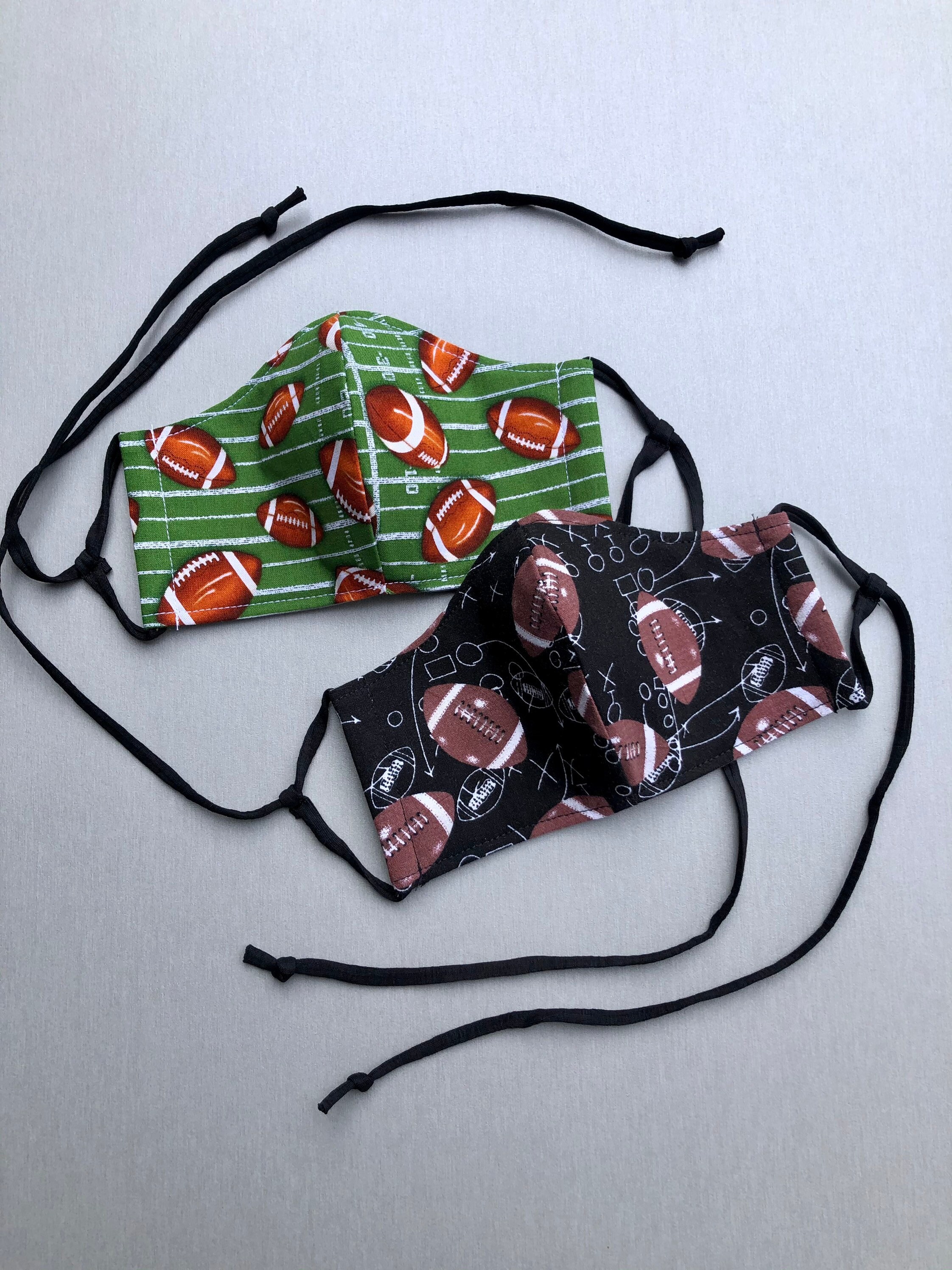 Football Face Masks Kids Face Masks 3 Layer Washable Etsy
