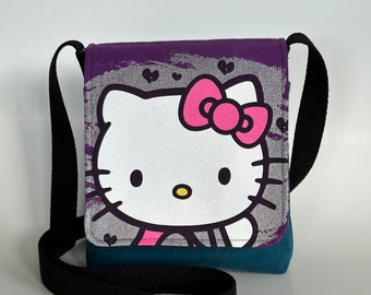Cat Crossbody Bag - Cat Purse - Upcycled Crossbody Bag - Upcycled Purse - Upcycled Bag - Upcycled Handbag