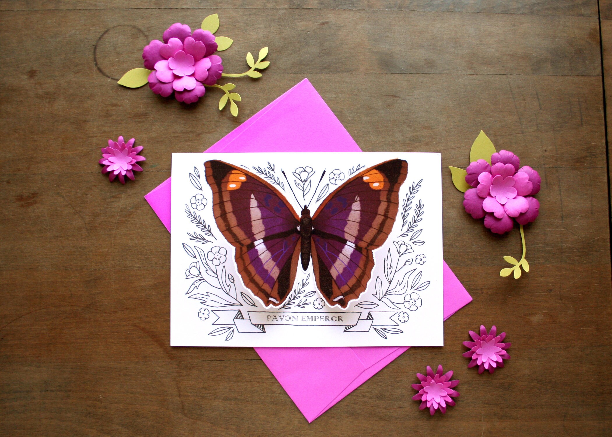 Pregnancy and Infant Loss Awareness Blank Card Flower and Butterfly