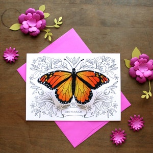 Monarch Butterfly Greeting Card - Butterfly Stationary