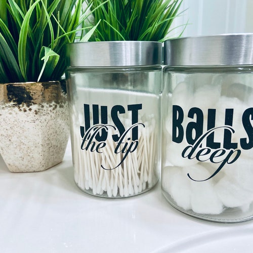 Funny Bathroom Jars Etsy