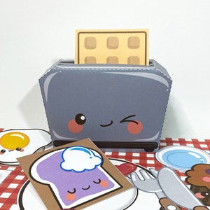 Druckbare Toaster Papier Handwerk für Kinder Spielzeug Aktivität • Digitale Datei
