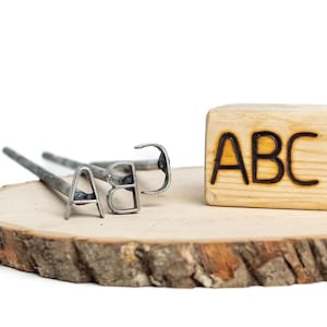 Mini ferros de marcar com letras individuais de A a Z - macios - The Heritage Forge
