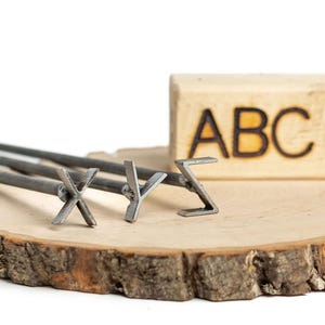 Mini ferros de marcar com letras individuais de A a Z - Original - The Heritage Forge