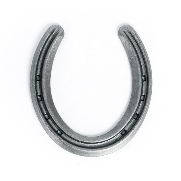 The Heritage Forge - Sand Blasted Steel Horseshoes - For Horses, Crafts, Decorations and Backyard Games -  Lite Rim Size 0