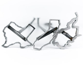 States of America Rustic Branding Irons - 4" - BBQ, Crafts, Woodworking Projects - The Heritage Forge