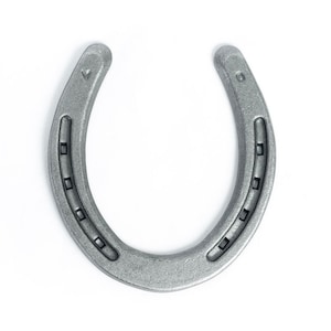 Herraduras de acero pulido con chorro de arena: para caballos, manualidades, decoraciones y juegos de jardín. Talla de zapato simple 0. The Heritage Forge