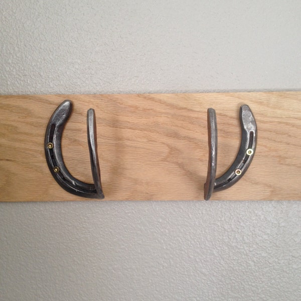 Rustic Horseshoe Towel Hooks - For Bathrooms, Key Holder for Wall, Coat Rack Wall Mount - Half Hook Hanger - The Heritage Forge