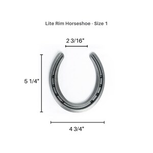 Sandblästrade stålhästskor - För hästar, hantverk, dekorationer och trädgårdsspel - Lite fälgstorlek 1 - The Heritage Forge bild 3