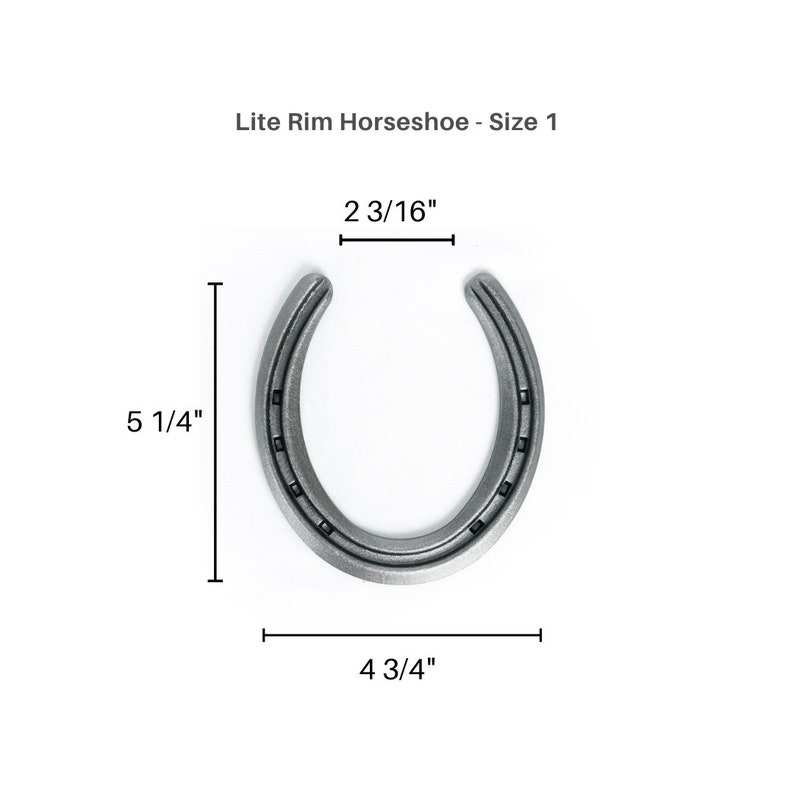 Sandblästrade stålhästskor - För hästar, hantverk, dekorationer och trädgårdsspel - Lite fälgstorlek 1 - The Heritage Forge bild 3