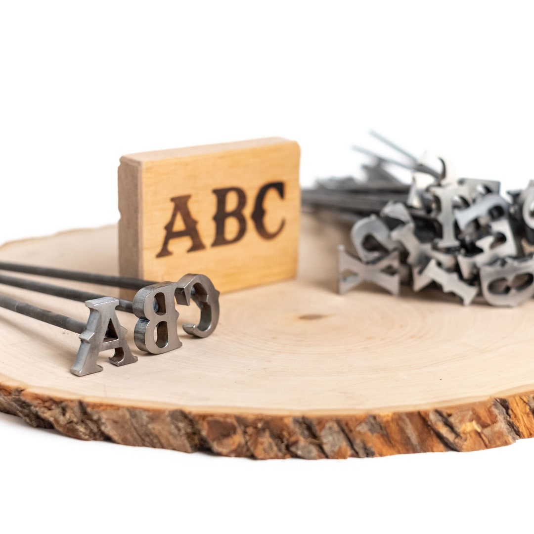 Wood Branding Iron for Personalized Crafts, Custom Woodworking, and  Grilling - AZ Alphabet - 26 Letters + 5 Special Characters- Wood Handles-  Too Big