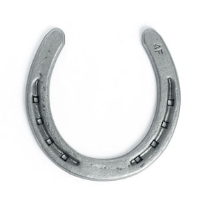Herraduras de acero pulido con chorro de arena: para caballos, manualidades, decoraciones y juegos de jardín. Tamaño 1 R4-F. The Heritage Forge