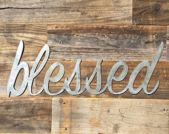 Blessed - 22" x 8" - Rustic Home Decor - The Heritage Forge