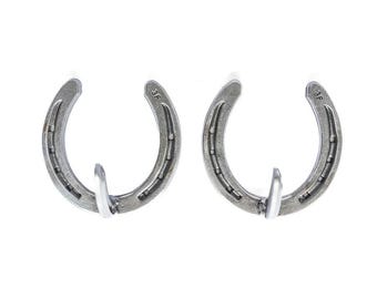 Rustic Horseshoe Towel Hooks - For Bathrooms, Key Holder for Wall, Coat Rack Wall Mount - Full Hook Horseshoe Hanger - The Heritage Forge