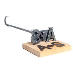 Custom Initial Monogram Branding Iron - The Heritage Forge - Wood Branding Iron for Personalized Crafts, Woodworking, BBQ, and Grilling