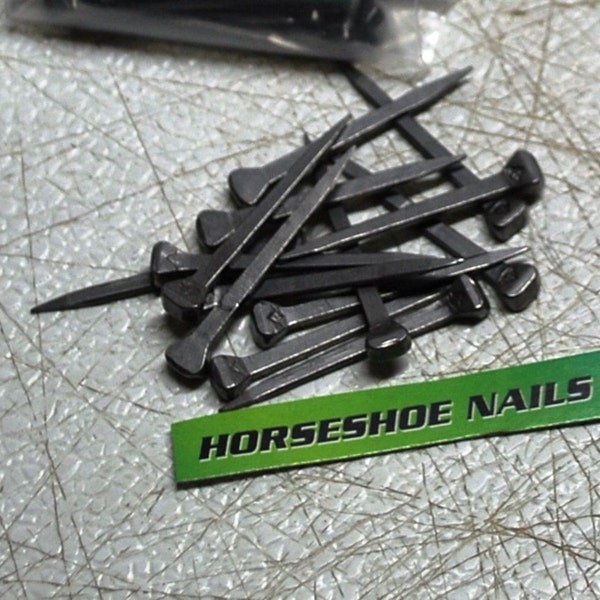 Horseshoe Nails - Size 5 E-Head - for Jewelry Art Supplies, Leaded Stained Glass Projects, Horses, or Rustic Decor - The Heritage Forge