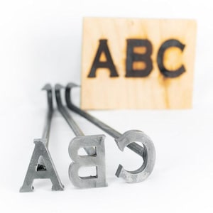 A-Z Individual Letter Branding Irons - 2&quot; tall - The Heritage Forge