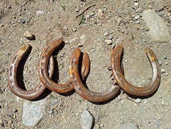 Vintage Used Horseshoes - 4 horseshoes - The Heritage Forge