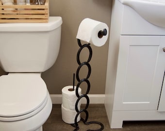 Horseshoe and Railroad-Spike Toilet Paper Holder - The Heritage Forge