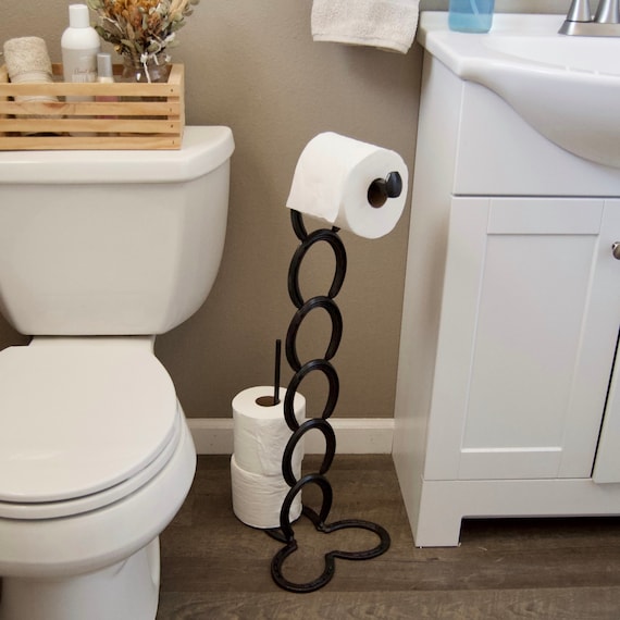 Horseshoe and Railroad-Spike Toilet Paper Holder - The Heritage Forge