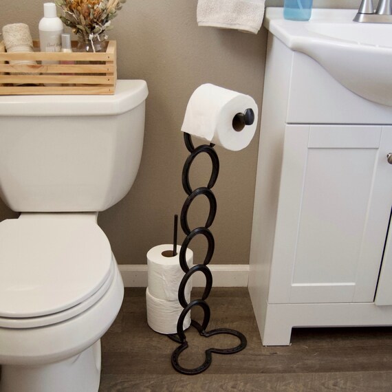 Black Forest Decor Horseshoe Toilet Paper Stand