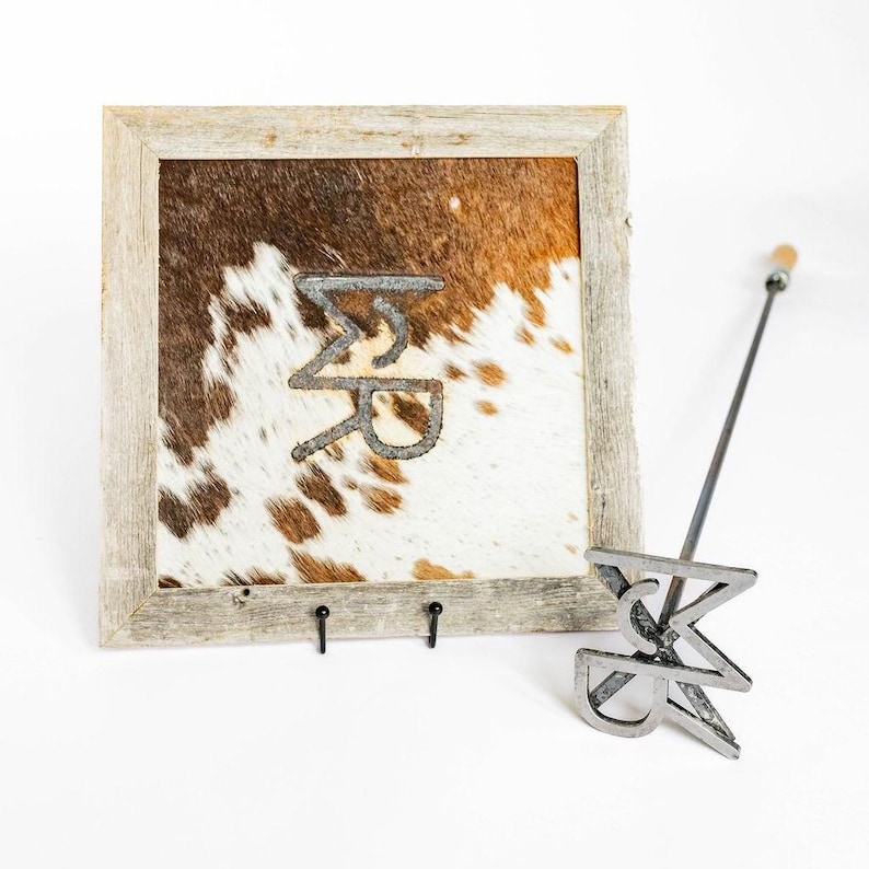 Wedding Branding Ceremony Kit | Cowhide Frame and Custom Branding Iron ...