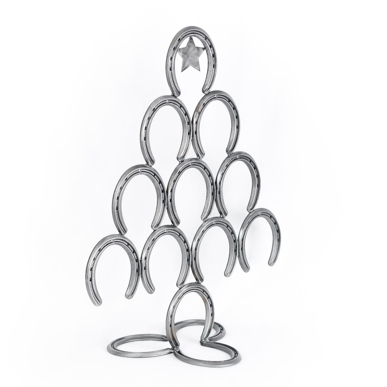 Rustic Horseshoe Christmas Tree With Star and Ornaments Etsy Canada