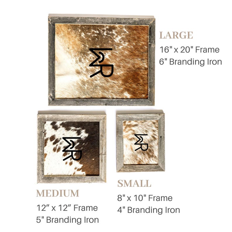 Wedding Branding Ceremony Kit | Cowhide Frame and Custom Branding Iron ...