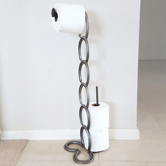 The Heritage Forge Horseshoe Railroad-Spike Toilet Paper Holder
