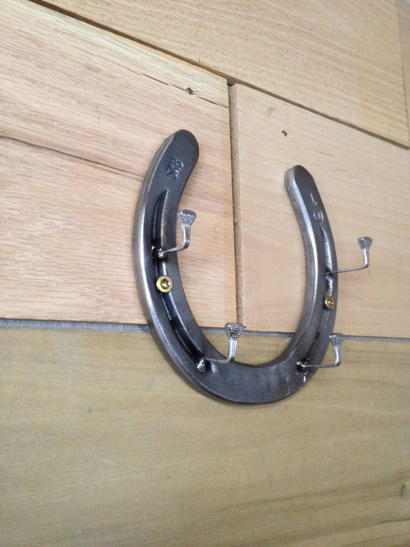 Horseshoe and Horseshoe Nail Key Holder Handmade Rustic Home Etsy