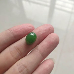 Cabujón de jade verde natural, cabujón ovalado, gema pulida, cabujón verde, cabujón de nefrita, piedra natural, piedra de jade, jade verde